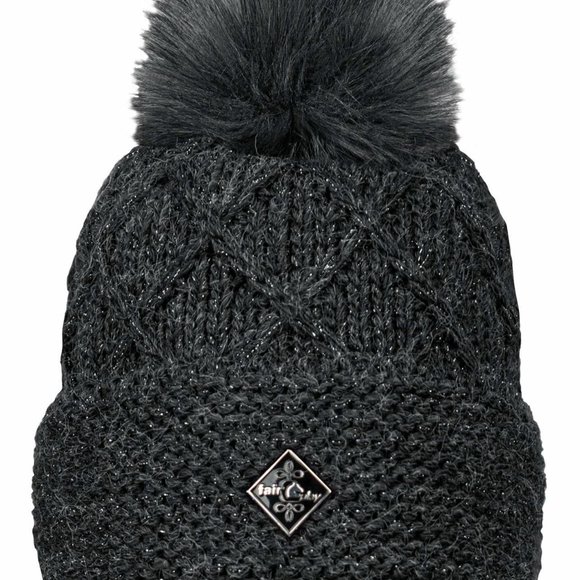 Fair Play Kadi Winter Hat /Tossel Cap- Black - One size fits all - Picture 1 of 2